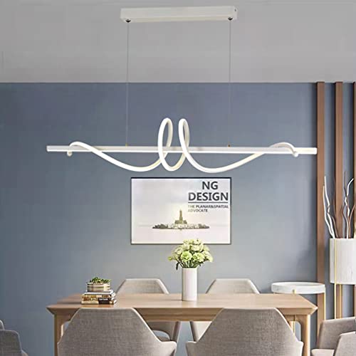 Suspension LED à intensité variable LWX blanc L100 cm pour salle à manger