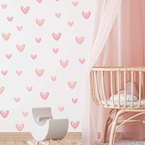 Vinilos decorativos rosa corazón removibles para pared