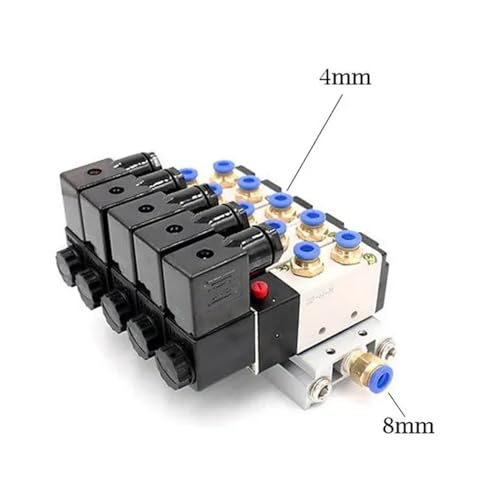 Bloc d'électrovanne pneumatique AC110V pour centraliser vos commandes de vérins 4mm - 3