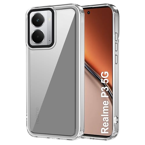 Image of amazon basics Back Case Cover for Realme P3 5G | Compatible for Realme P3 5G Back Cover | Case Cover with Camera Protection | (TPU + PC | Transparent)