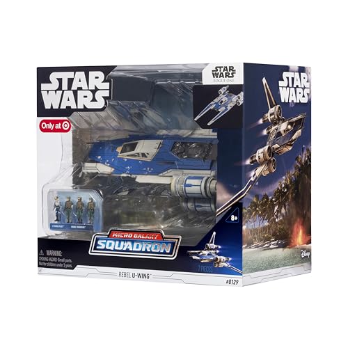 Star Wars Micro Galaxy Squadron SWJ0302 - Rebel U-Wing Starfighter, offizielles 20 cm Fahrzeug mit Figuren