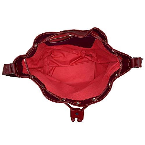 Kit 2 Bolsas Feminina Tipo Saco Acompanha Necessarie (Preto vermelho)