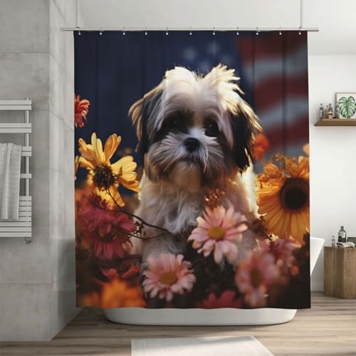 Rideau de douche Shih Tzu : la solution étanche anti-projections - 2
