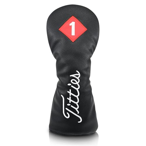 Titties Head Cover – Funny Driver Headcover, Parody Style, Funny Golf Head Covers, Cover for Men, Premium, Fits 460cc, Funny Golf Gift, Golf Head Covers Funny