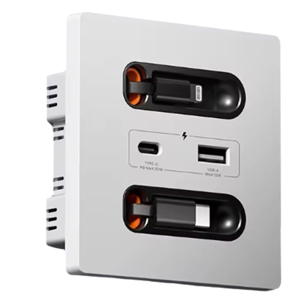 YEHEI Universal Smart Socket with Charging Line 20W Fast Charge Mobile Phone Charging Type C