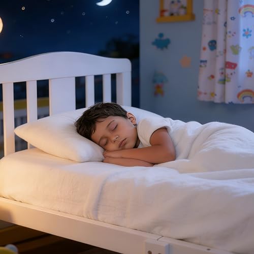 Image of NTBAY 2 Pack Pillows with Velvet Pillowcases, Soft Cotton Down Alternative 13x18 Zippered Pillows for Sleeping in Crib Bed - Machine Washable - Breathable Travel Pillow, White