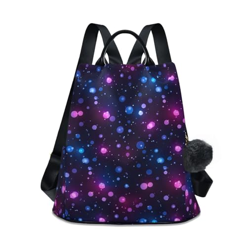 Sac à dos imprimé pastel bleu et rose pour femme avec grande capacité et multipoches