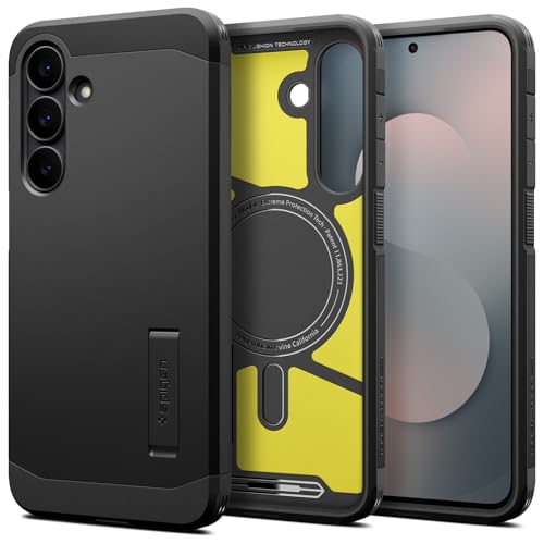 Image of Spigen for Galaxy S25 FE Case, Tough Armor MagFit [Kickstand] [Compatible with MagSafe] [Military-Grade Protection] - Black