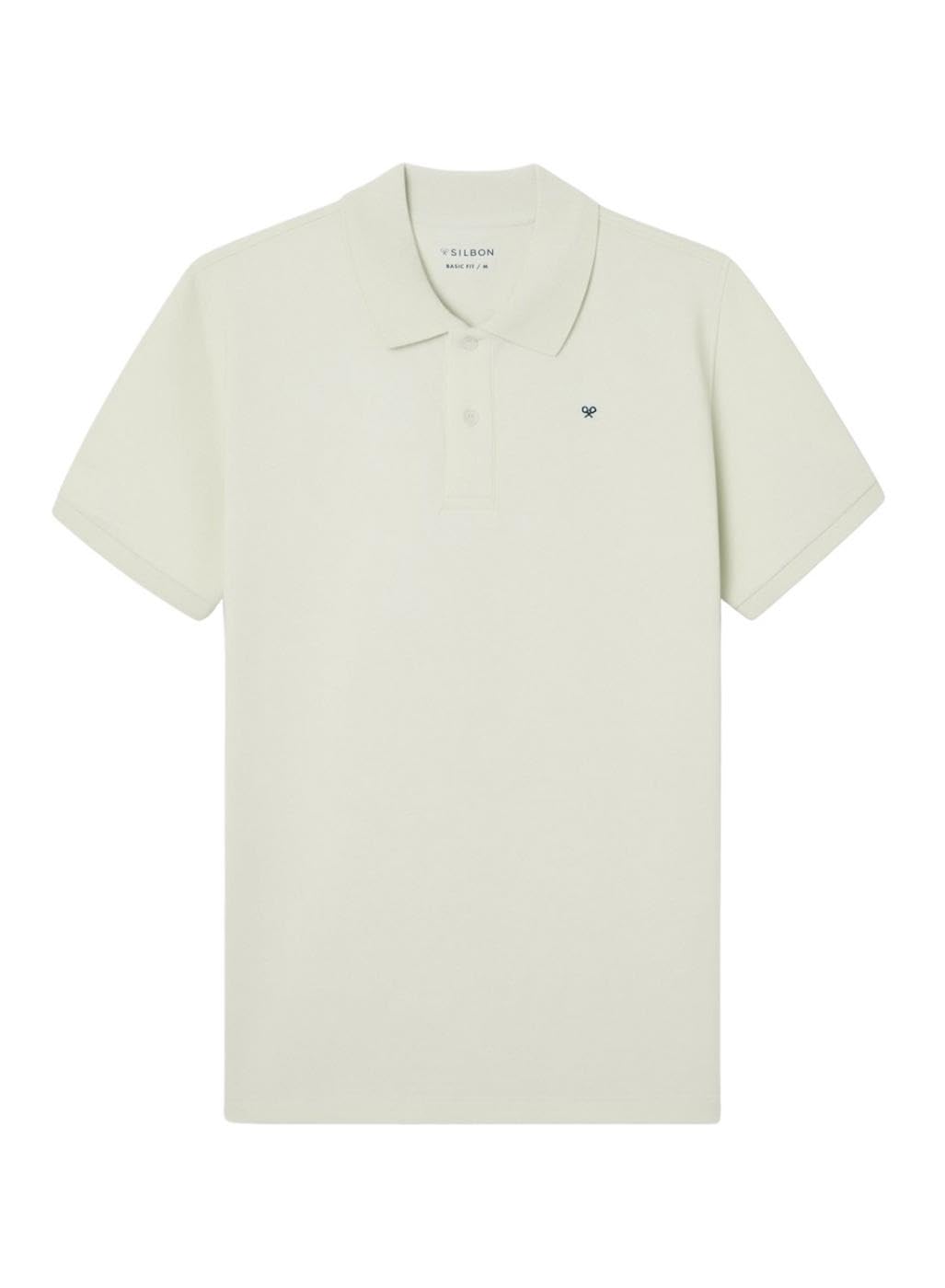 SILBON Classic Plain Polo Shirt, Green, S-4XL