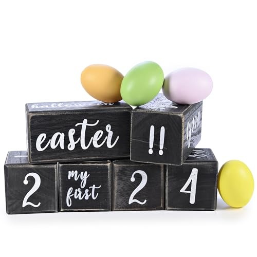 Image of MAINEVENT Baby Monthly Milestone Blocks - Complete Set, Newborn Photography Props, Best Baby Shower Gifts