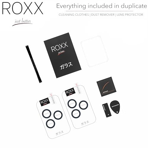 ROXX Japanese 9H Camera Protector | Titanium Blue | For 17 Pro & 17 Pro Max | Harder | Clearer | Scratch-Resistant | Perfect Fit with ROXX Cases