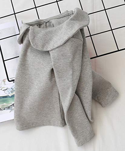 Image of ASHER FASHION Little Girls Peter Pan Collar Blouse Long Sleeve Basic Plain Jersey Tee Shirt