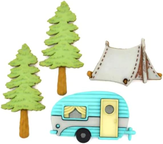 Miniatura 2 de Hittin the Trail - Adornos temáticos para exteriores de Dress It Up Buttons and Embellishments - 4 piezas