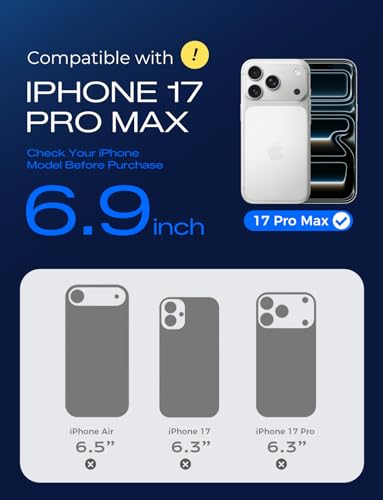Image of MAGIC JOHN for iPhone 17 Pro Max Case with Stand, Fit for MagSafe Black
