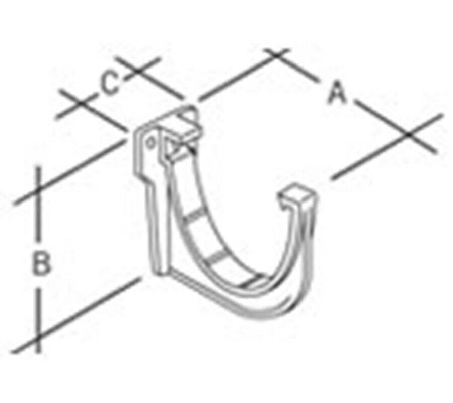 Marley Deepflow RKD1 Deep Style Gutter Support Fascia Bracket Black - Image 2