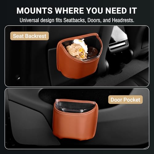 Contenedor de basura para carro con clip y forro impermeable miniatura 3