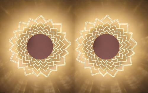 Image of Sunflower Wall & Ceiling Light - Creative Acrylic Decorative Wall Lamp | Modern Wall Sconce for Bedroom, Living Room & Kids Room - (2 Pack)