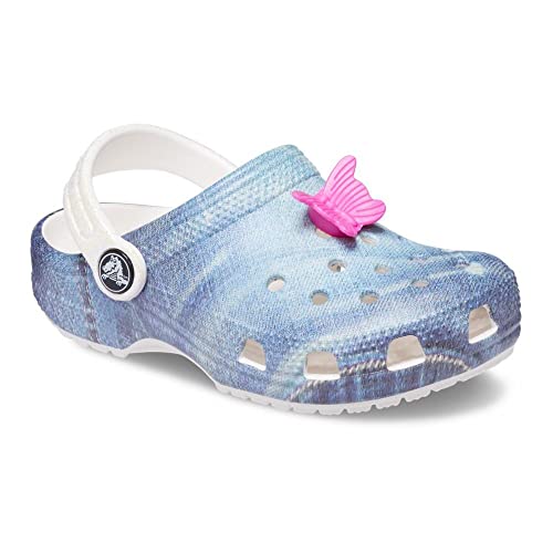 Image of Crocs Unisex-Child Classic Graphic Clog, White /Multi, 10 Toddler