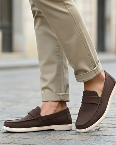 Image of Prolific Men's Slip-On Super Cushioned Loafer Shoes|Stylish & Comfortable with Soft Cushioned Insole