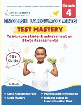 Paperback Lumos Skills Mastery tedBook - 4th Grade English Language Arts: Standards-based ELA practice workbook (Skills Mastery by Lumos Learning) Book
