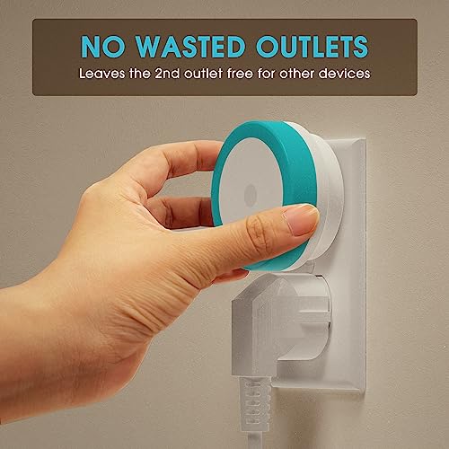 Image of Briignite Azure Blue Night Light, Night Lights Plug into Wall [2Pack], Nightlight with Light Sensors, LED Night Light for Kids Room, Baby, Bathroom, Stair Lights, Hallway Light