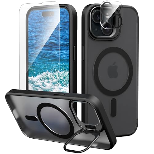 Coque pour iPhone 15 résolvant les risques de casse écran et objectif avec dos MagSafe