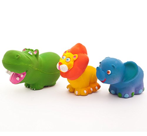 Caucho Natural animales de la selva por lanco (Set de 3)