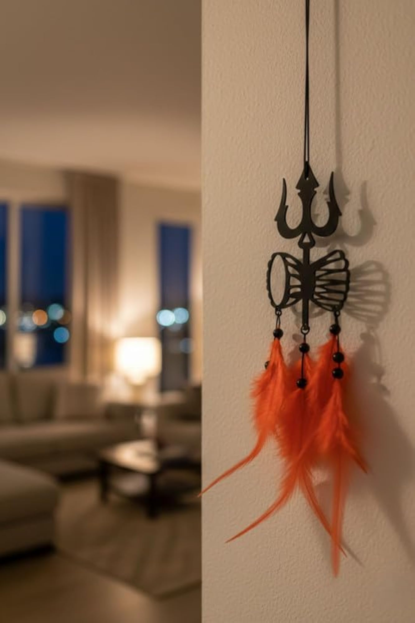 Dream Catcher with Lord Shiv Feather for Car Dashboard