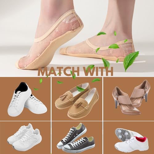 Image of Soxbang Ultra Thin Liner Socks Seamless 5-11.5US,No Show Socks for Women Lightweight Flat Boat Line Cotton Footies
