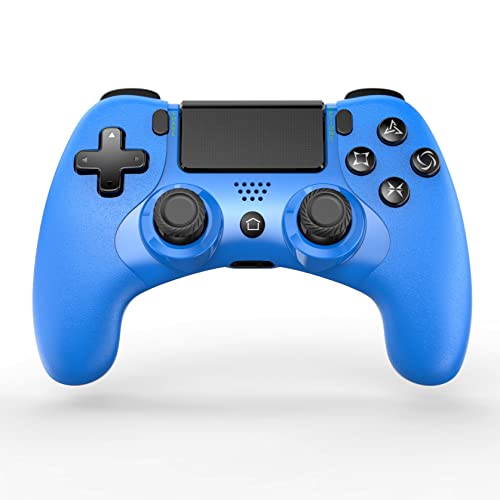 【Esperienza di Gioco Confortevole】 La forma del controller PS-4 si basa sul design ergonomico, la maniglia è completamente posizionata sul palmo e tutti i pulsanti possono essere facilmente premuti dalle dita. Il design speciale touchscreen porta una nuova esperienza di gioco.