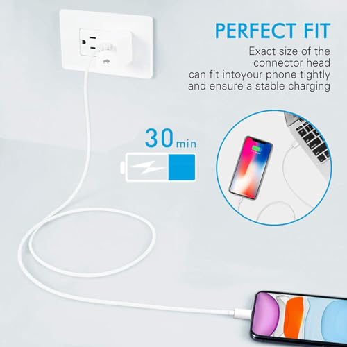 Image of Sounce Phone USB to Lightning Cable-20W Original [MFi Certified] Fast Charger Cable Power Charging Cord Compatible with iPhone 14 /13 /12 /11 /X /8 /7 /6 /iPad Series (White)