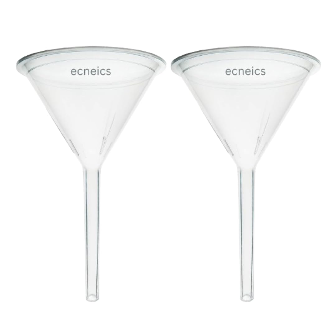 ECNEICS Kitchen Use 35MM (1.5 INCH) Funnels Small Narrow Neck Funnel Plastic Funnel Urn Filling Tool for Lab Bottle,Sand Painting,Perfume,Spice,Powder,Essential Oil,Kitchen Food Grade Pack of 2pc.
