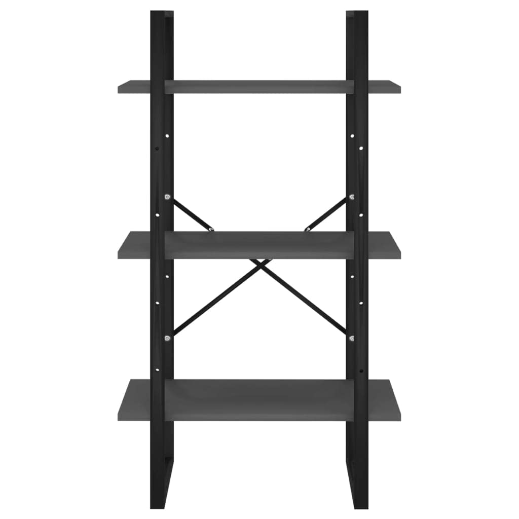 Regał magazynowy szary, 60 x 30 x 105 cm, z materiału drewnopochodnego, stojak metalowy, wszechstronny, do salonu, biura, pokoju dziecięcego, piwnicy, warsztatu, magazynu, przechowywania