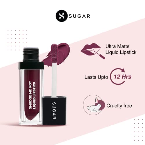 Image of SUGAR Cosmetics Smudge Me Not Liquid Lipstick - 40 Fuchsia Fantasia (Fuschia Plum), Pink, 4 ml