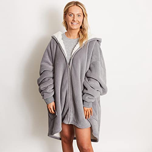 Sienna Übergroße Hoodie Decke mit Reißverschluss...