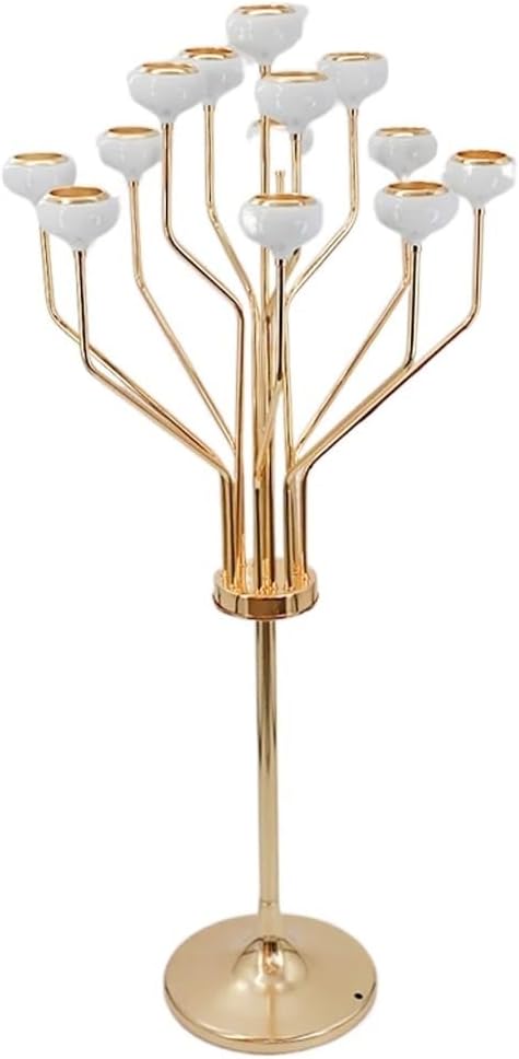 13 Arms Candelabras Gold Candle Holders Metal Candlesticks for Wedding Party Centerpieces Decoration