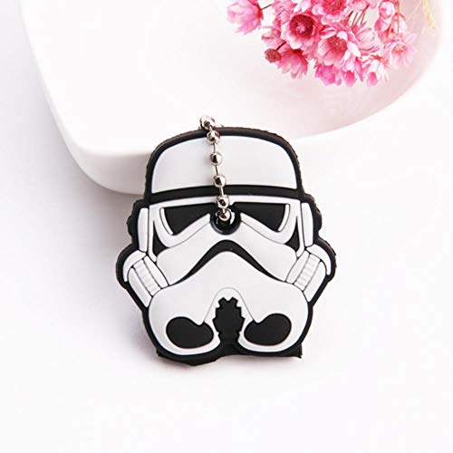 Preisvergleich Produktbild LASISZ Cartoon Anime Nette Schlüsselabdeckkappe Silikon Mickey Stich Bär Schlüsselbund Frauen Geschenk Eule Schlüsselanhänger, E07