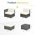 Wisteria Lane 5 Piece Outdoor Patio Furniture Set, All Weather Wicker Rattan Sectional Sofa Conversation Set with Cushions & Glass Coffee Table, Ideal for Backyard Porch Garden Balcony, Beige