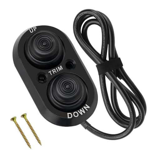 Trim Switch for Boat, Boat Tilt Trim Switch Black Push Button, for Fishing Boats Yachts Ships
