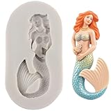 MINFEIDMS Meerjungfrau-Silikonformen, Meerjungfrauen-Thema, Kuchen, Fondant, Formen für Zucker,...
