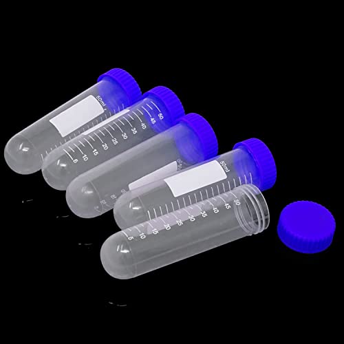 Honbay CENTRIFUGE-TUBE-50ML-ROUND-10 10Pcs 50Ml Round Bottom Plastic Lab Centrifuge Tubes Laboratory Test Tubes With Screw Cap And Graduation Frozen Vial Container Sample Storage Containers thumb #2