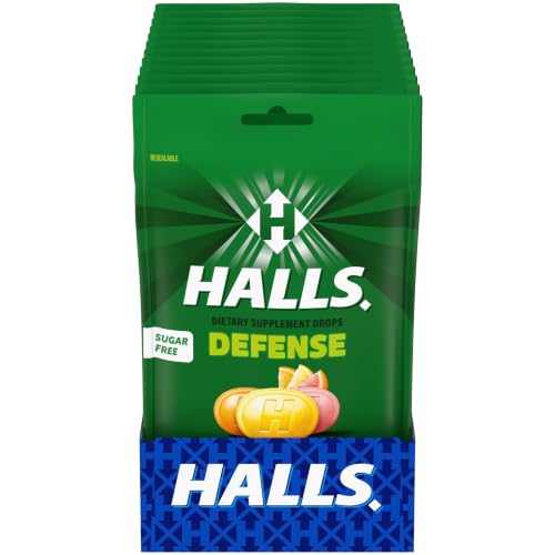 HALLS Defense Citrus Sugar Free Vitamin C Dietary Supplement Drops 300 ct