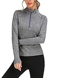 【Top de manga larga para mujer】Elegantes detalles de orificios para los pulgares en los puños que brindan una comodidad óptima y mantienen la manga en su lugar mientras corres. La camiseta de manga larga para correr tiene un bolsillo trasero, que puede guardar su teléfono celular, llaves y billetera mientras hace ejercicio.