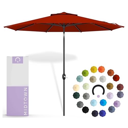 Best patio umbrella for arizona Premium Auto-Tilt 9FT Patio Umbrella