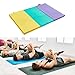 WAZHOU Folding Exercise Floor Mat ， Easy To Carry Cardio Training Portable Thick Pilates Mat(Tri Fold Mat)