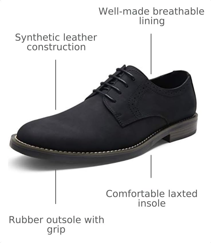 Image of Jousen Men's Dress Shoes Retro Casual Dress Shoes for Men