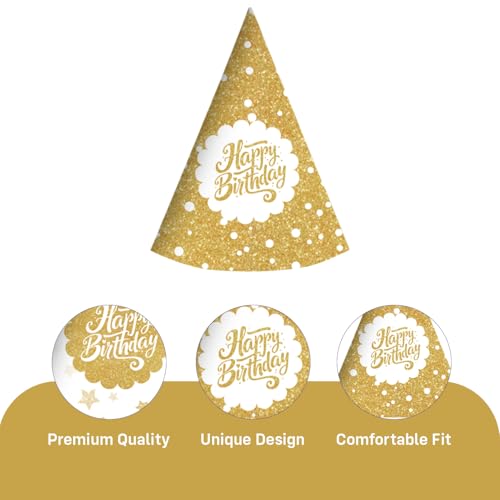 Image of Party Propz Happy Birthday Caps -10 Pcs, Birthday Cap for Decoration, Happy Birthday Caps for Kids, Birthday Hat for Kids Pack of 10, Birthday Decoration Items for Boys & Girls (Cardstock)