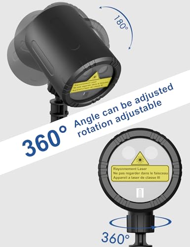 Christmas Projector Lights, ZBPP Star Show LED Lights Red and Green Outdoor IP65 Waterproof, 3 Modes