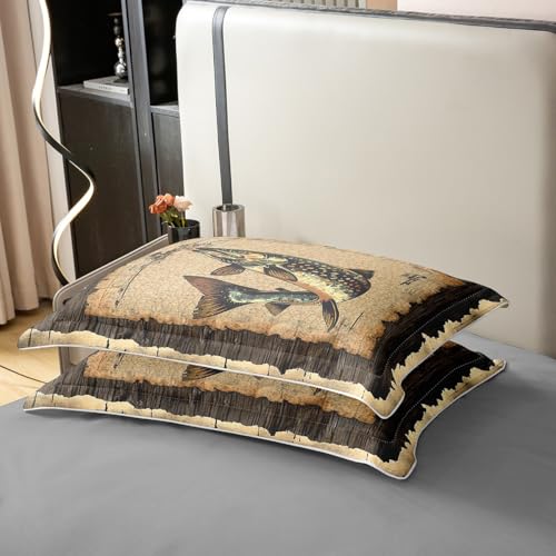Housse de couette 135x200 motif brochet parure lit microfibre - 6