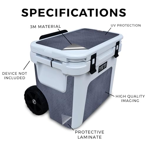 Image of Skin Compatible with Yeti Roadie 32 Wheeled Cooler - Charcoal Lattice - Premium 3M Vinyl Protective Wrap Decal Cover - Easy to Apply | Crafted in The USA by MightySkins